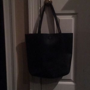 Leather tote bag